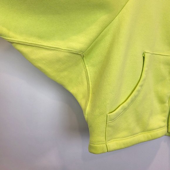 BDG Urban Outfitters Yellow Cropped Long Sleeve Zip Up Hoodie, Size Medium, EUC - Picture 3 of 8